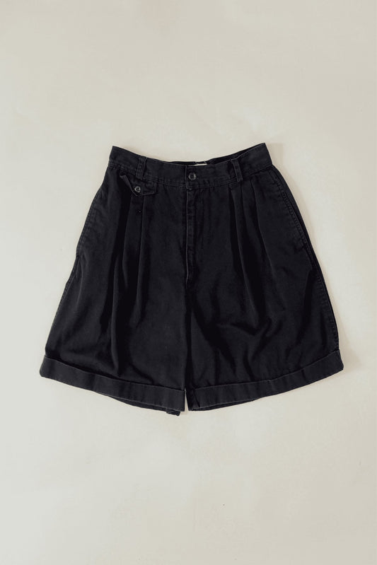 80s Vintage Rafaella Black High Waist Shorts Size 8 - oh-eco