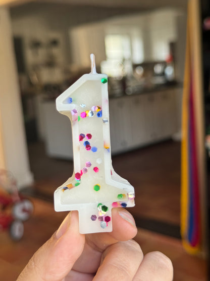 Confetti Celebration Number Candles