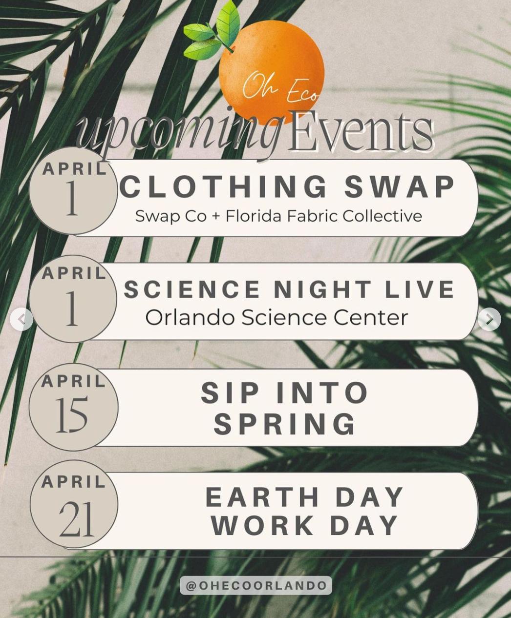 Sustainable, Zero waste events in Orlando, Florida in April