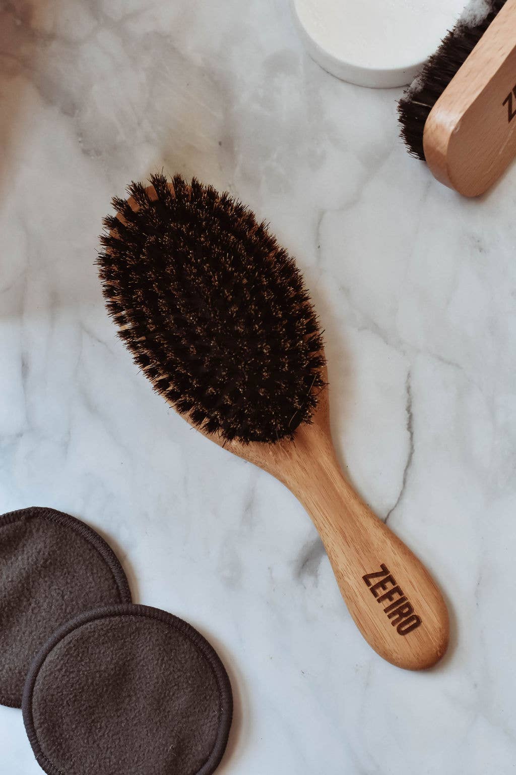 Bamboo Hair Brush - Soft Bristle - oh-eco