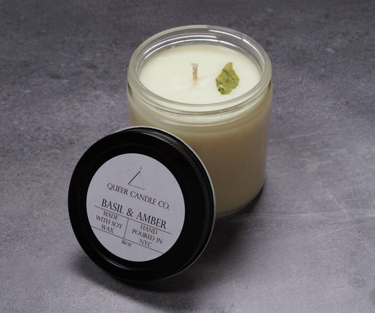 Basil and Amber Candle - oh-eco