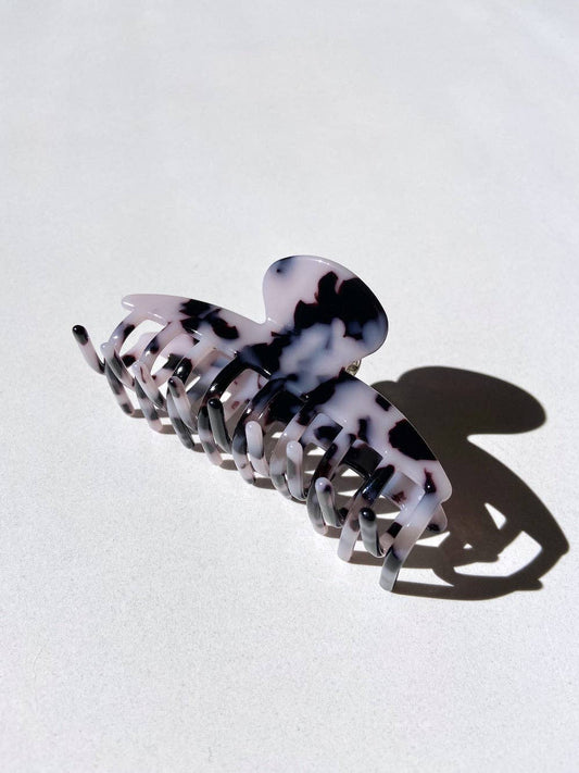 Big Speckled Tortoise Hair Claw Clip | Eco-Friendly: Gray - oh-eco