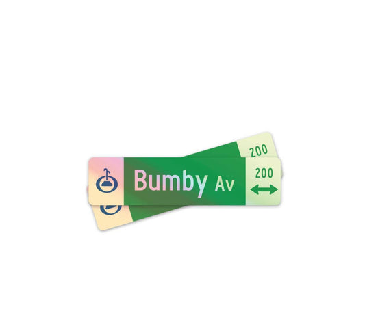 Bumby Ave Street Sign Sticker - oh-eco
