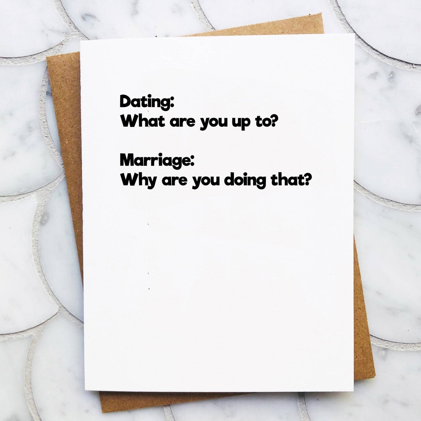 Dating vs Marriage #2 - Funny Valentine / Anniversary Card - oh-eco