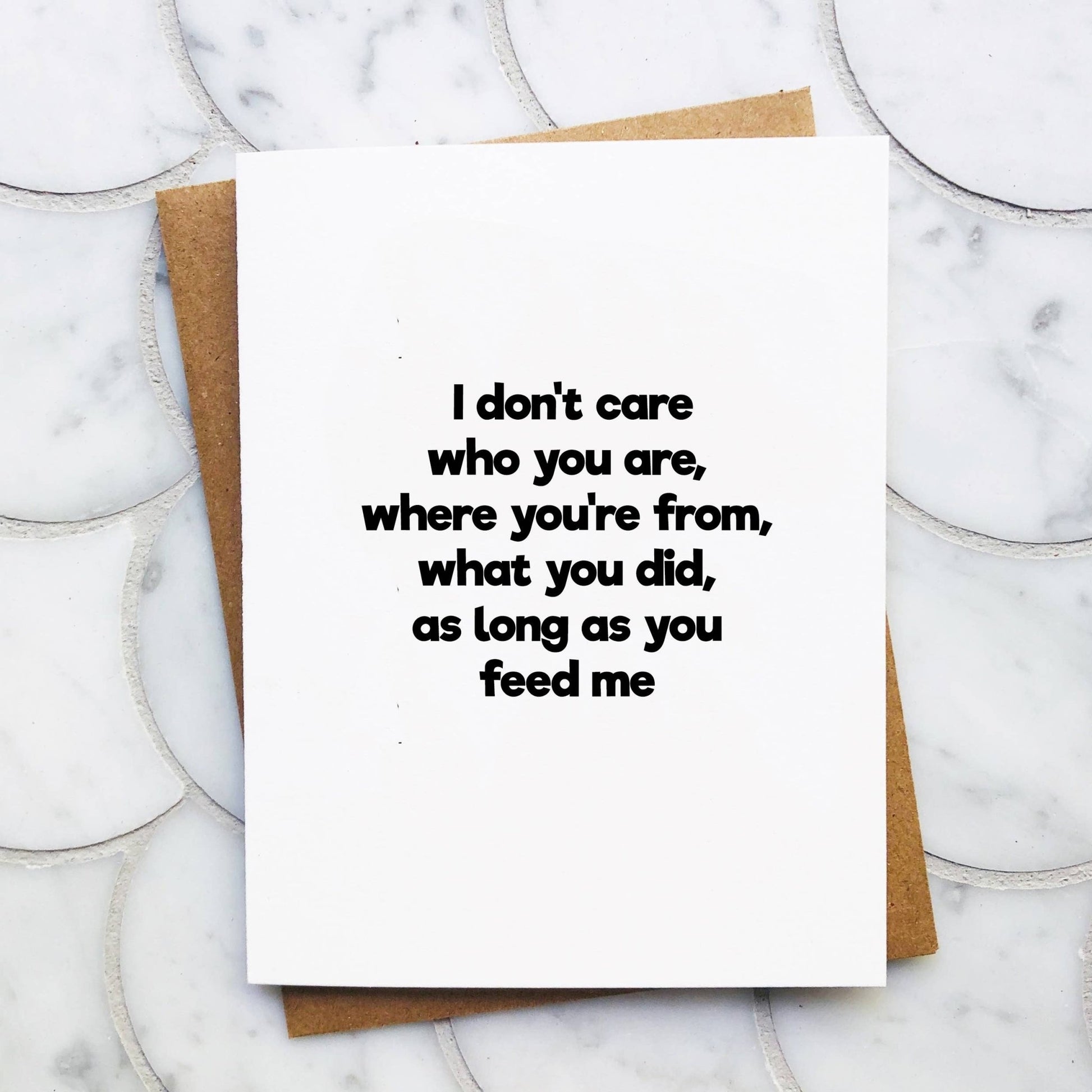 Feed Me - Funny Valentines Day Card - Anniversary Card - oh-eco