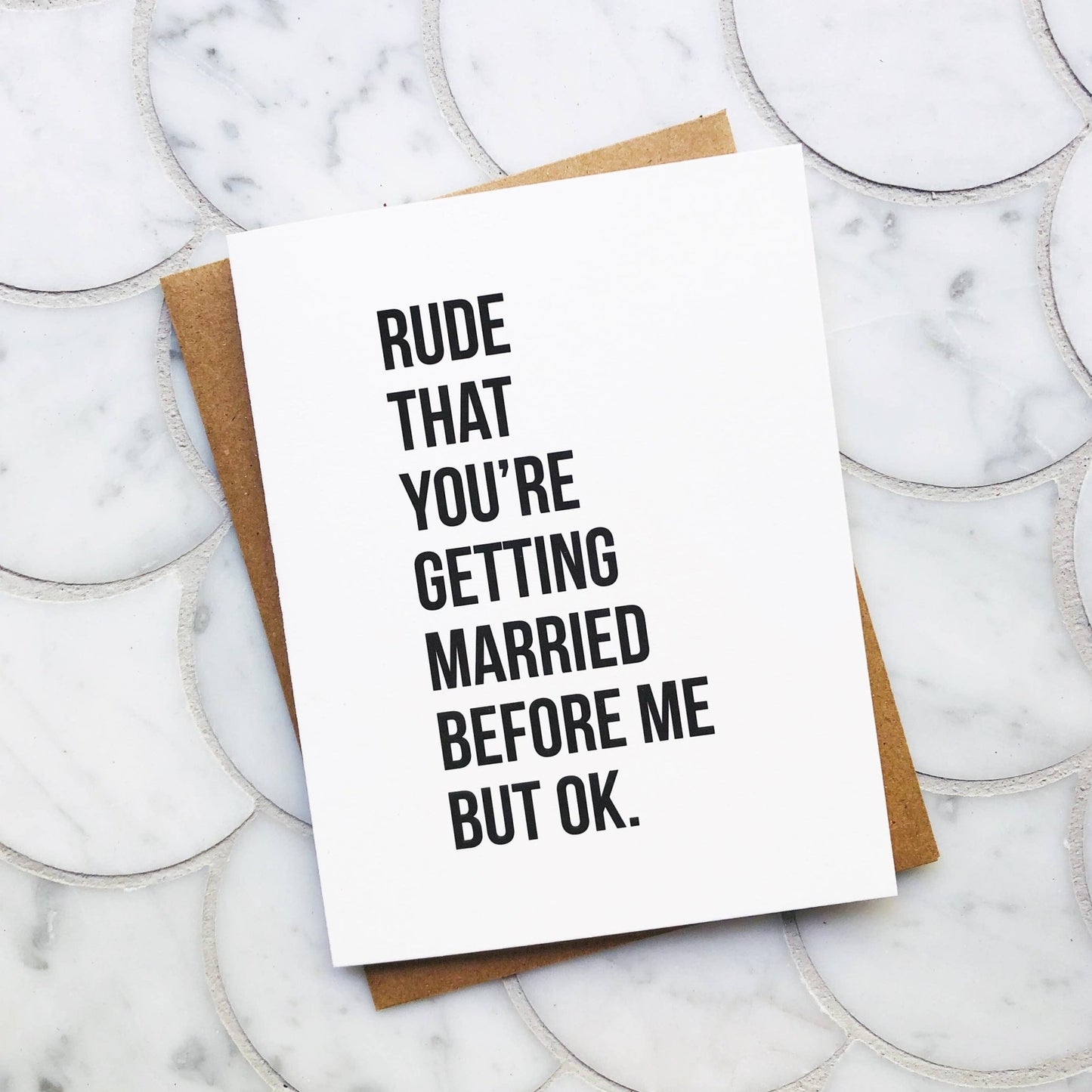 Rude But Ok Wedding Card - oh-eco