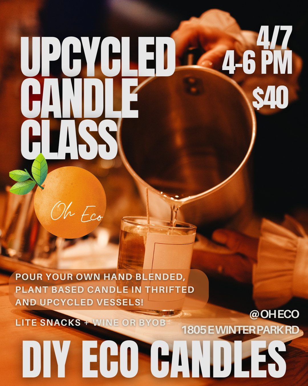 Upcycled Candle Workshop - oh-eco