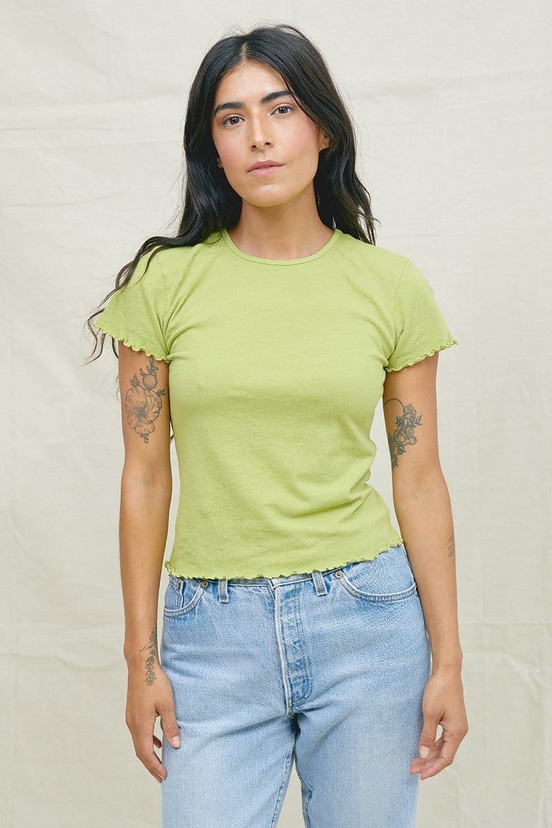 Recycled Cotton Lime Baby Tee
